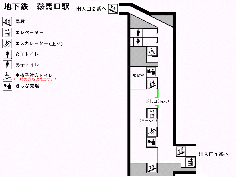 鞍馬口駅構内図