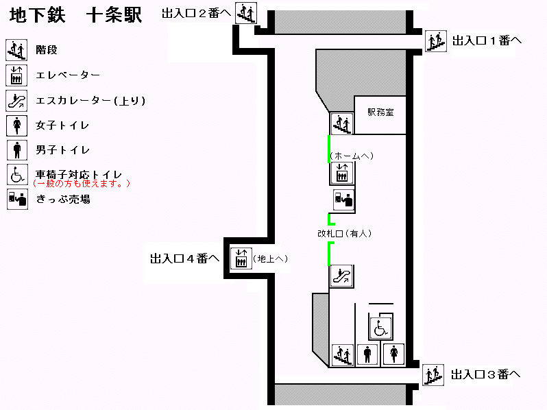 十条駅構内図