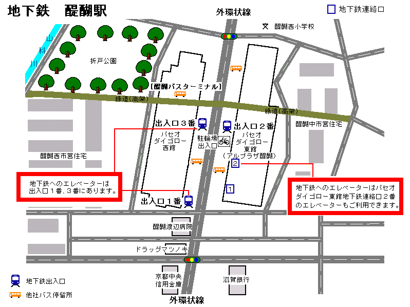 醍醐駅周辺図