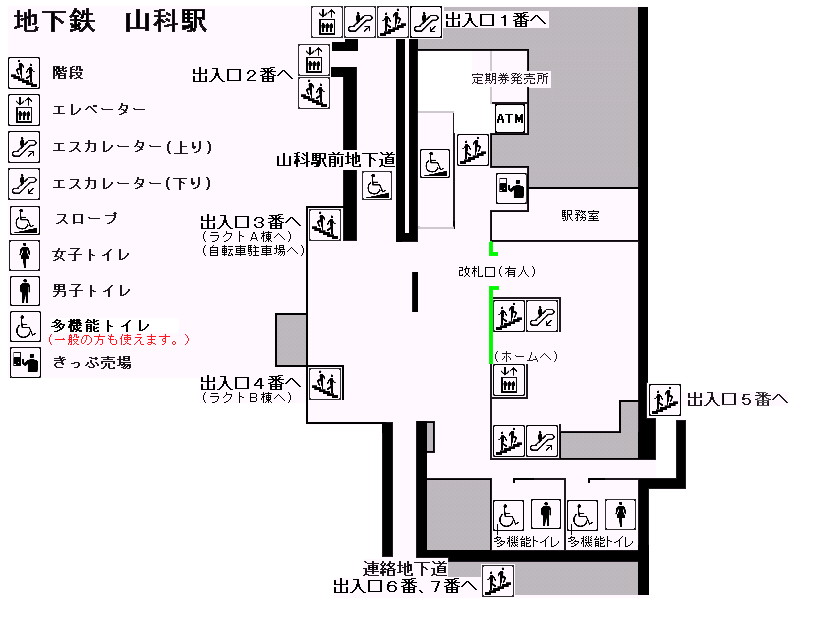 山科駅構内図