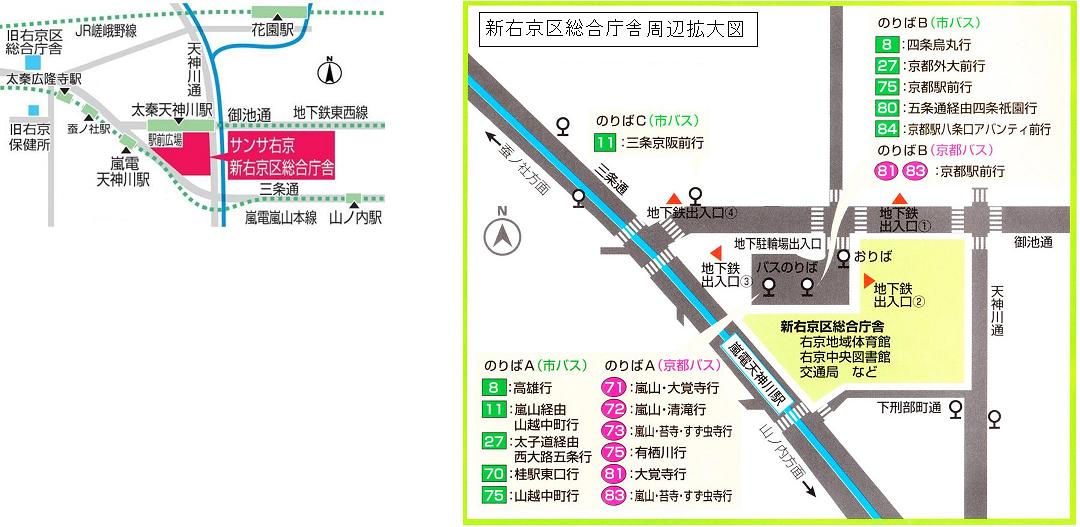 新庁舎の位置図
