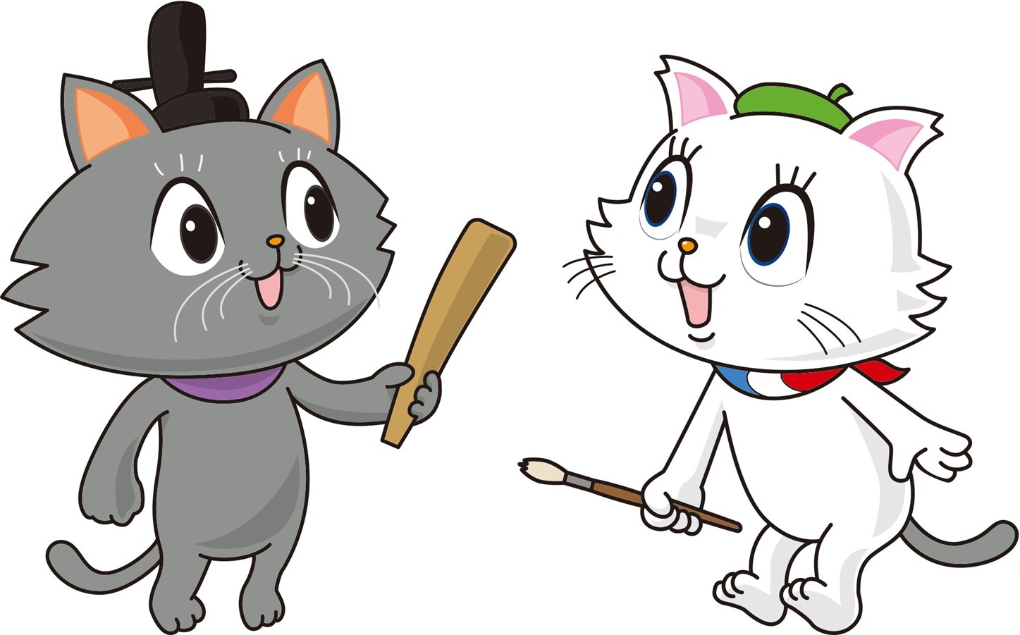 京都市会マスコットキャラクター　またきち（左）マタリーヌ（右）
