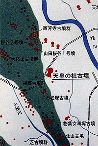 天皇の杜古墳の説明図