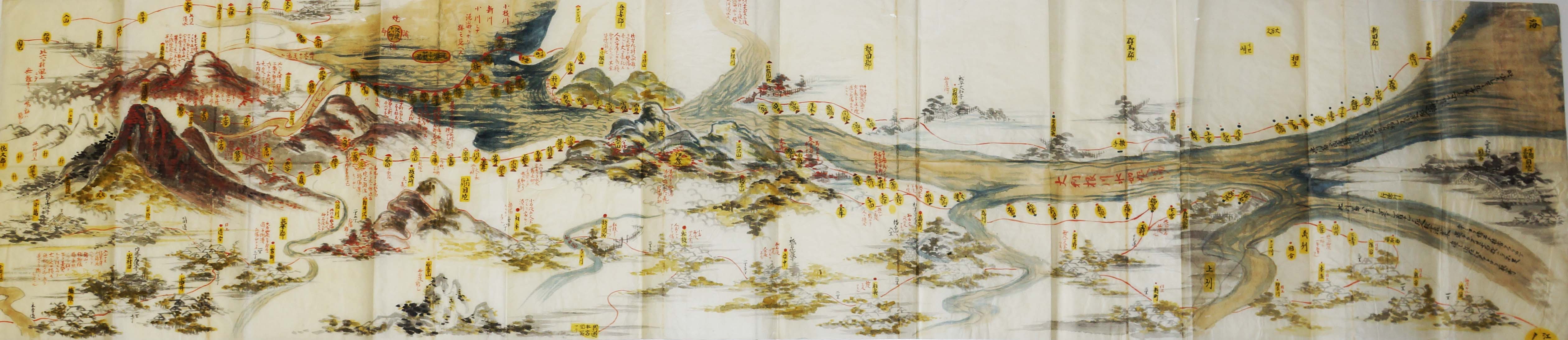 浅間山噴火利根川洪水絵図（天明3年（1783年），個人蔵）