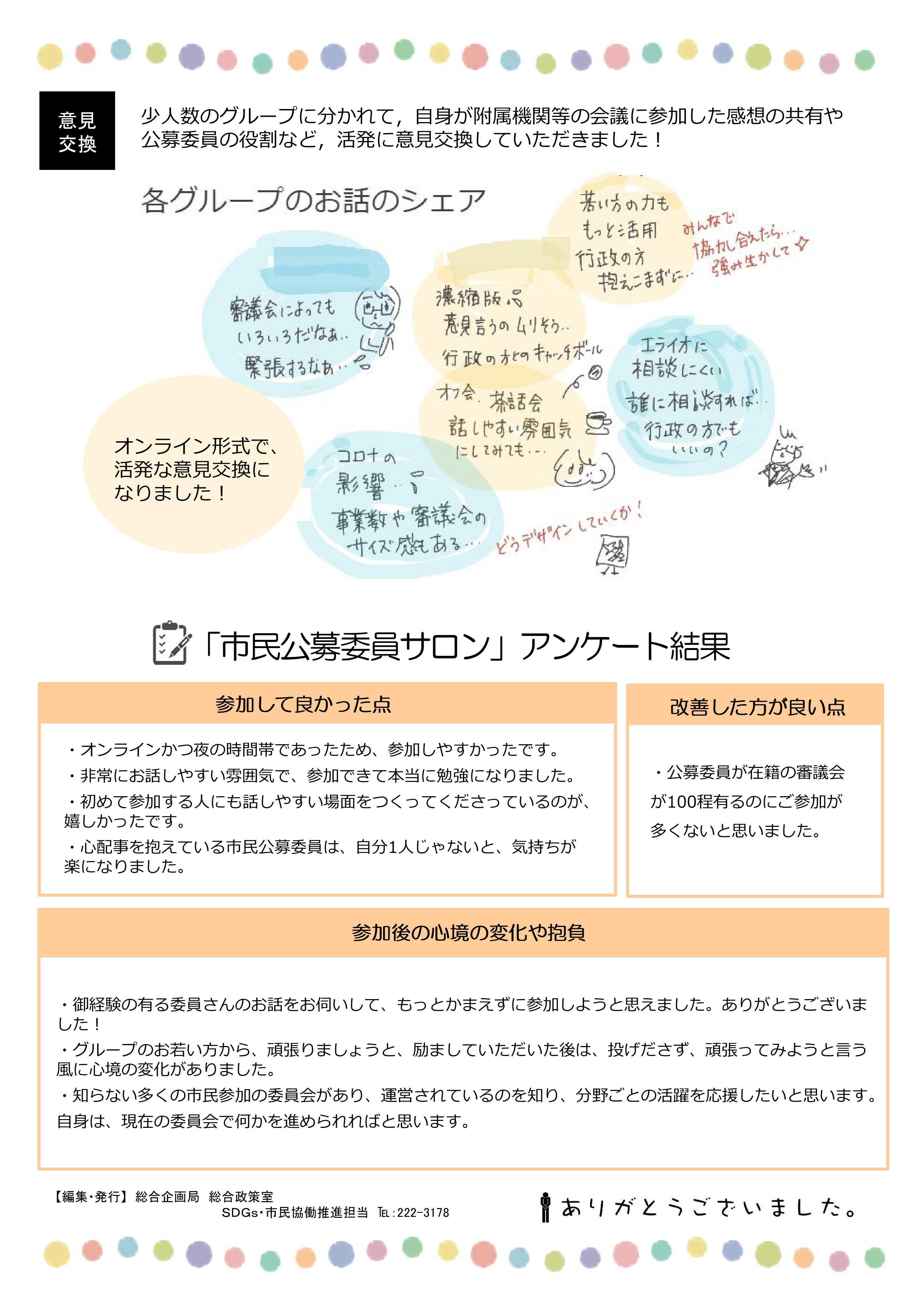 サロンだより裏面