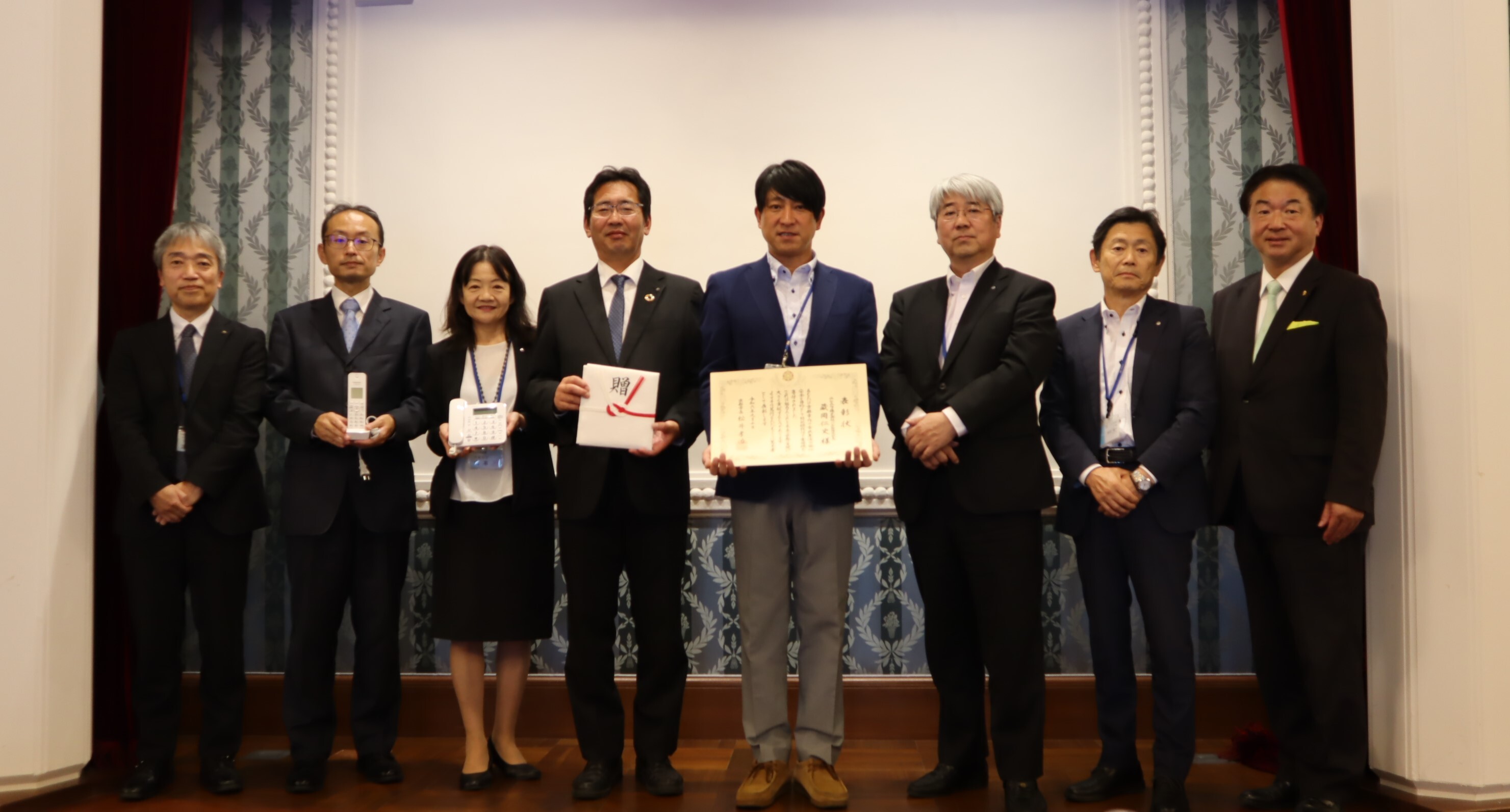 令和6年9月10日の寄付受納式の様子