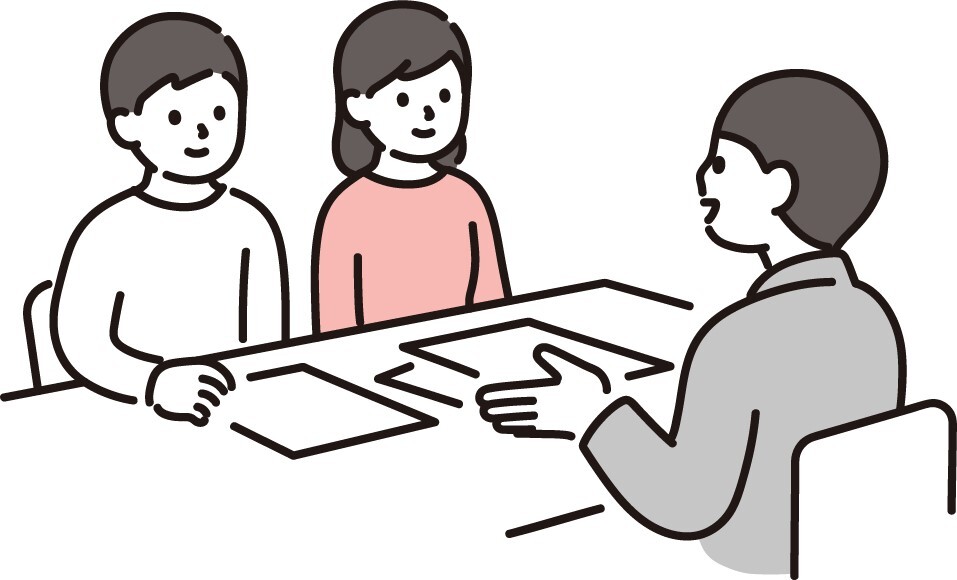 相談しているイメージイラスト
