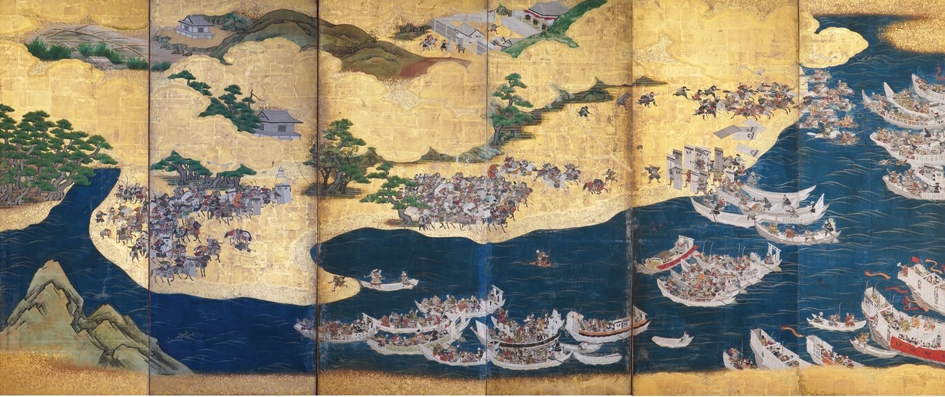 《源平合戦図屏風》左隻（部分）金城コレクション蔵