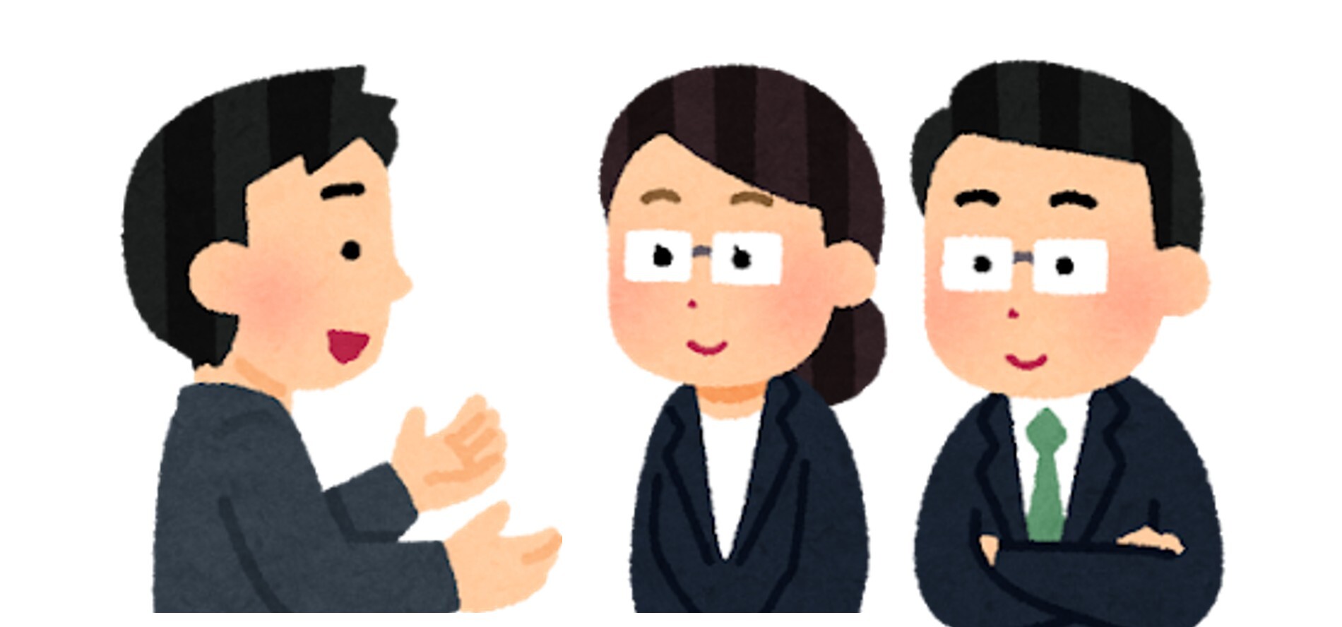 説明しているイメージイラスト