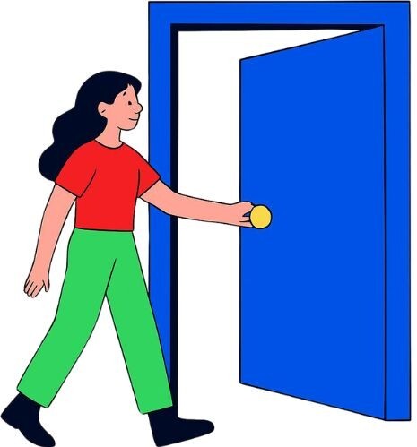地域の扉を開けるイメージイラスト