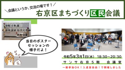 令和4年度右京区まちづくり区民会議 ポスターセッションの様子