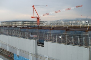12月下旬の建設現場の写真