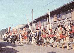 昭和32年の武者行列の写真