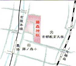 藤森神社周辺地図