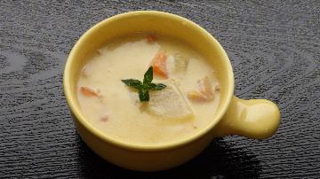 豆乳酒粕クリームスープ