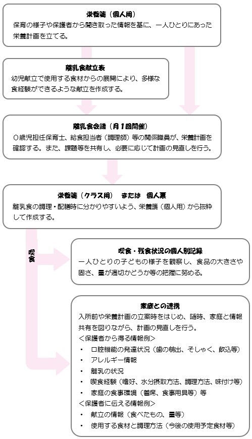 離乳食の栄養計画と流れ