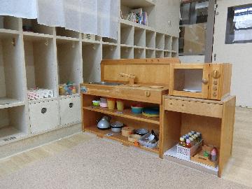 いちごの部屋　ままごと遊びもたっぷりできます。