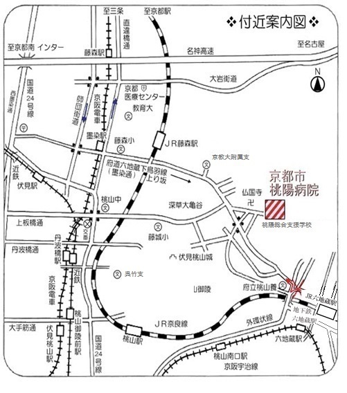 桃陽病院の地図