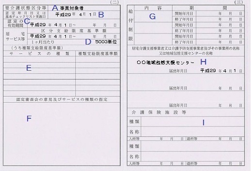 介護保険被保険者証（二）（三）