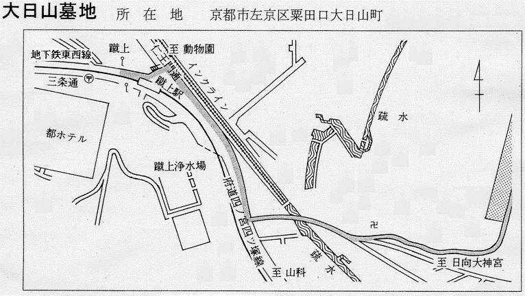 大日山墓地周辺図