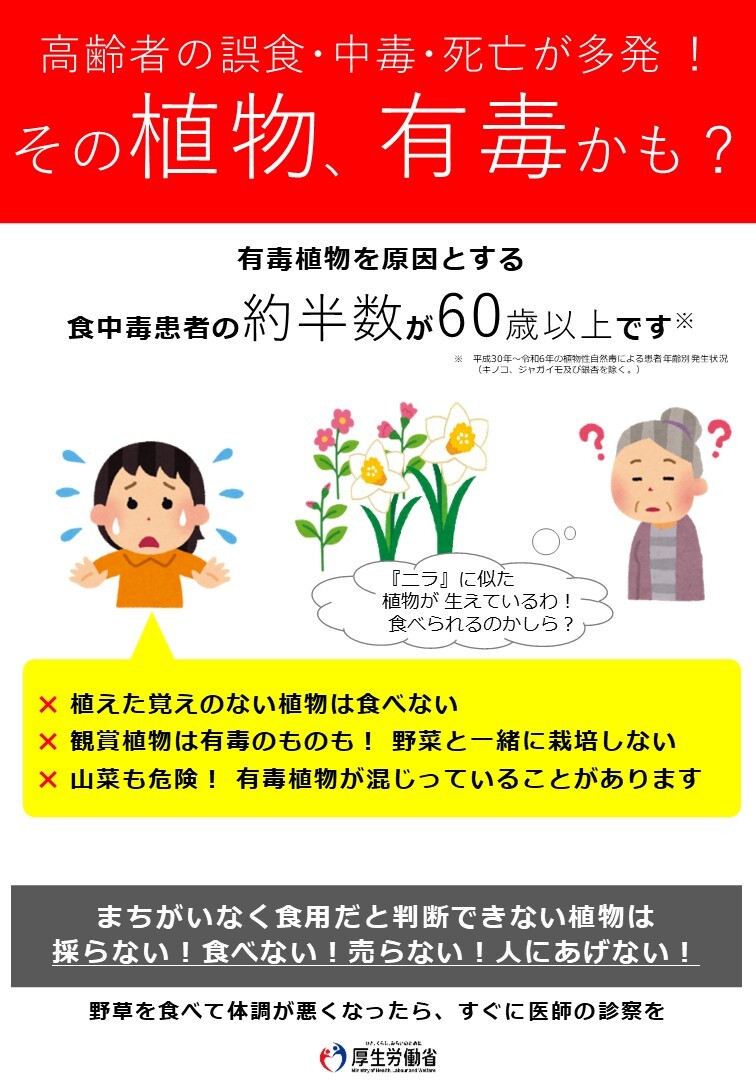 有毒植物に注意しましょう