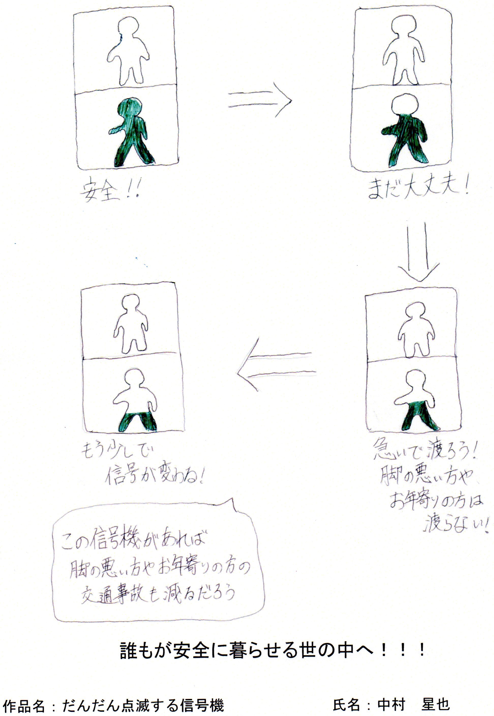だんだん点滅する信号機