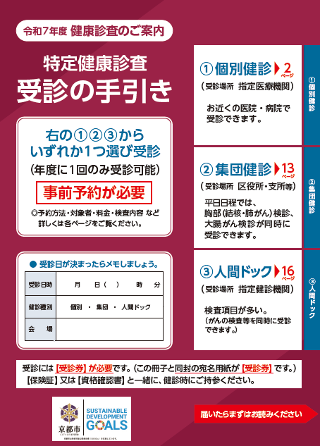 令和7年度特定健康診査受診の手引き