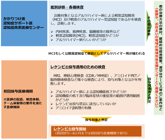 レカネマブ（レケンビ®点滴静注）治療までの流れ