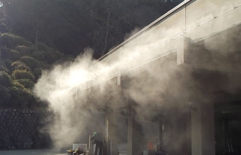 配管型ミスト（蹴上浄水場）