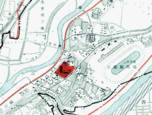 淀城跡公園位置図