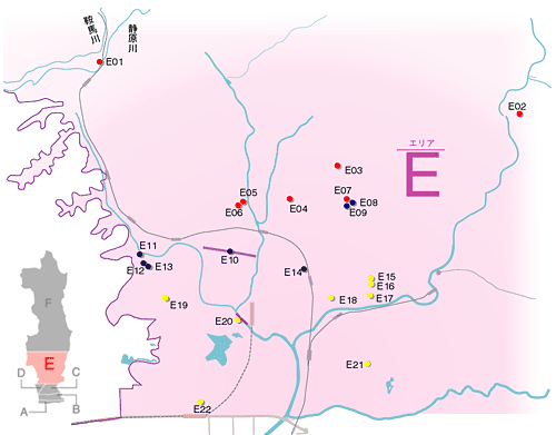 左京区区民の誇りの木の地図