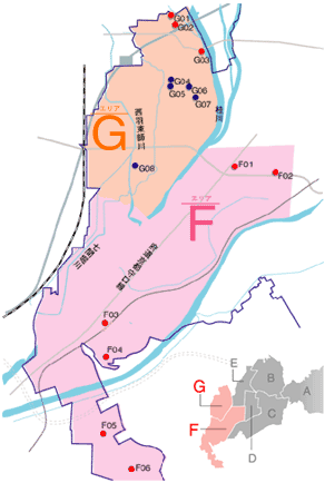 伏見区区民の誇りの木の地図