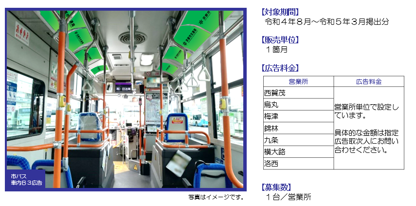 市バス車内B3ジャック広告