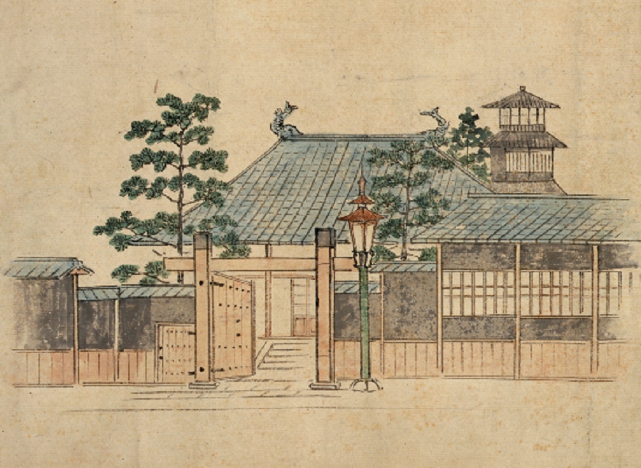 開智校写生図　明治10年頃