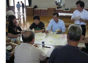 唐橋学区ワークショップの様子