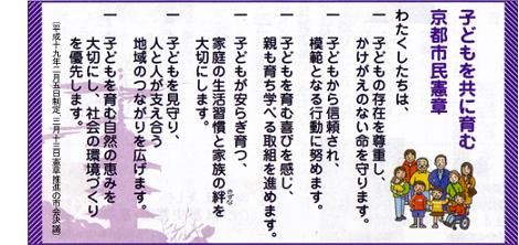 子どもを共に育む京都市民憲章