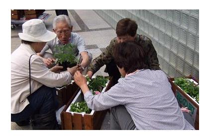 花の町運動の様子