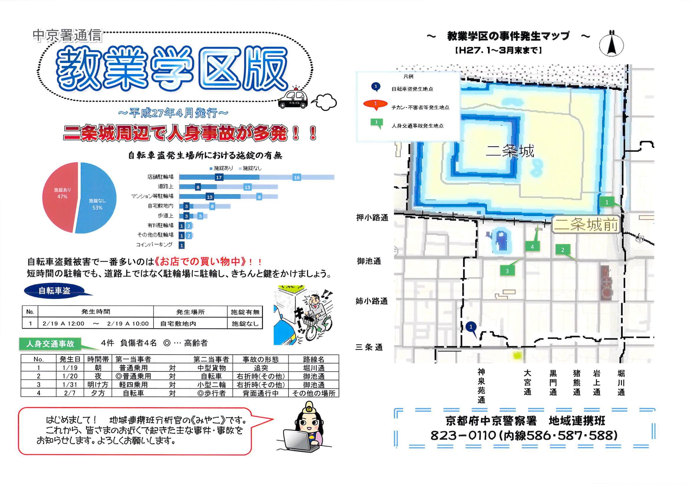 教業学区の事件発生マップ