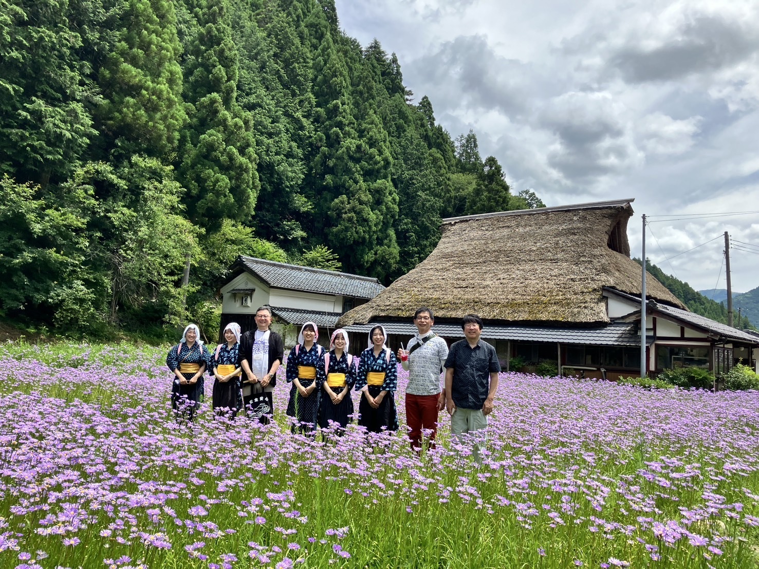 花摘みの方々と