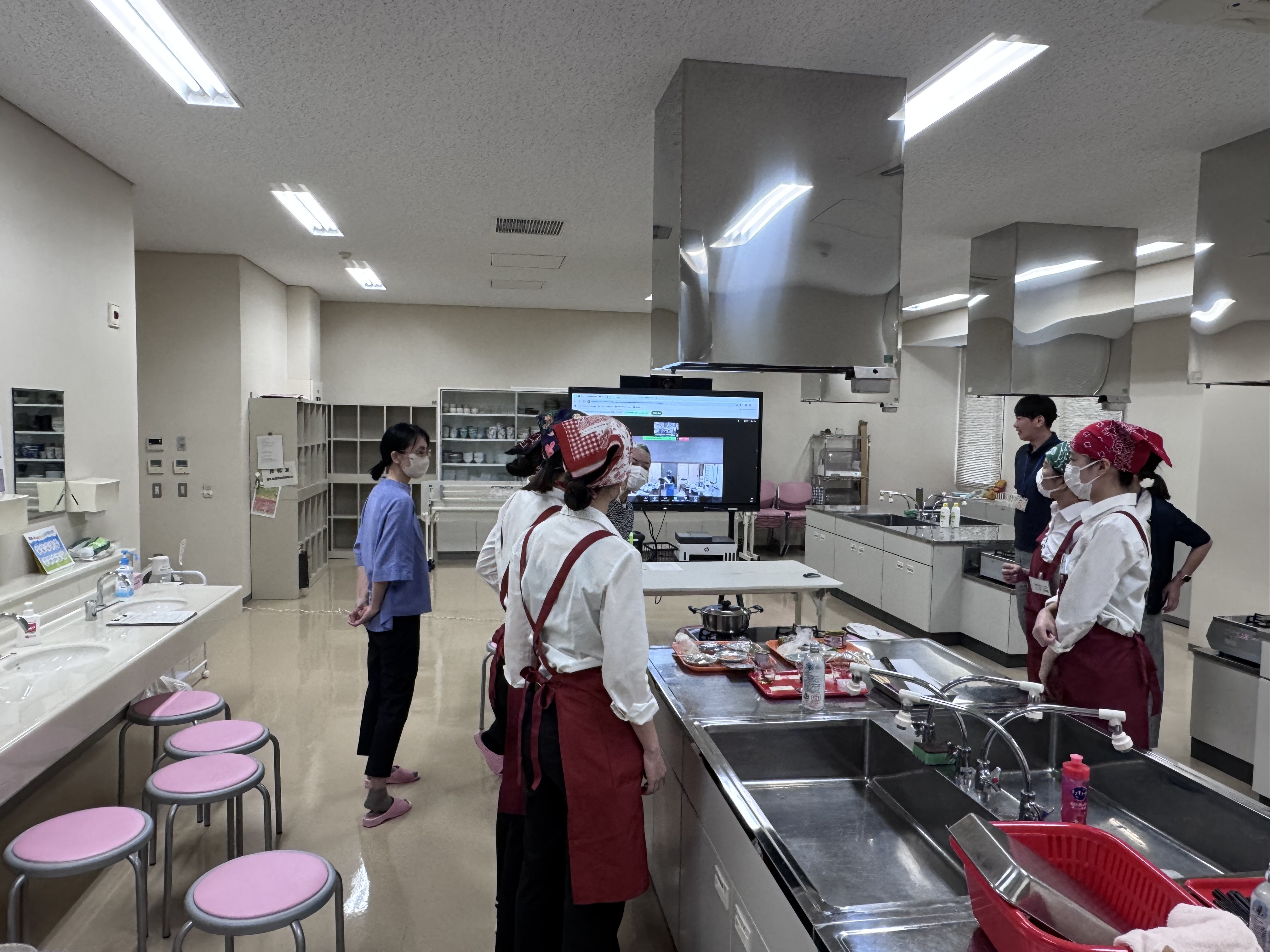 調理実習中