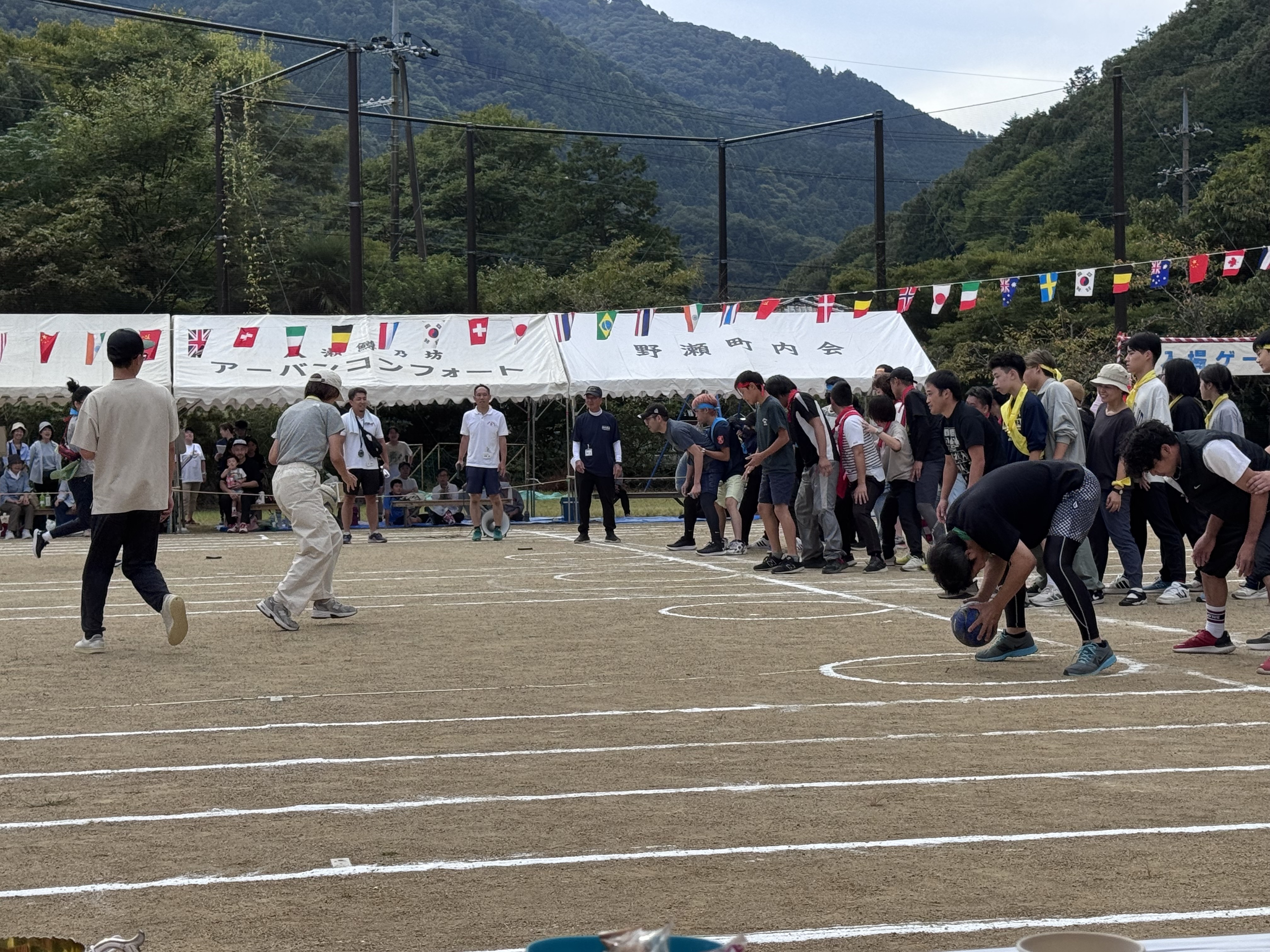 八瀬学区玉転がし