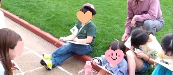 子ども記者体験の様子