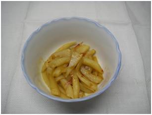 蕪の皮のピリ辛いため煮の画像