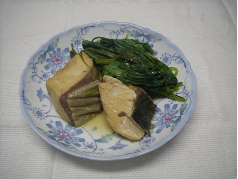 寒ブリと壬生菜のなべの画像