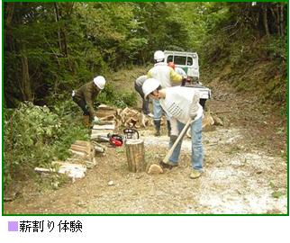 薪割り体験の画像