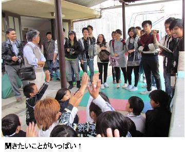 交流会の様子1：聞きたいことがいっぱい！