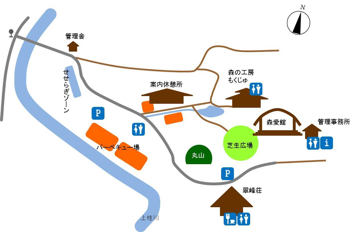 交流の森センターエリア案内図