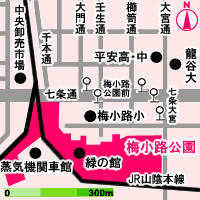 梅小路公園の所在地図