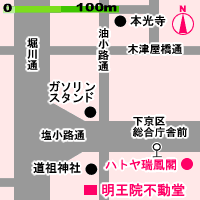 明王院不動堂の所在地図