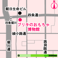 ブリキのおもちゃ博物館の所在地図